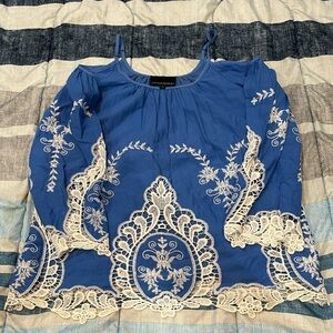 lace off the shoulder long sleeve